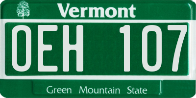 VT license plate OEH107