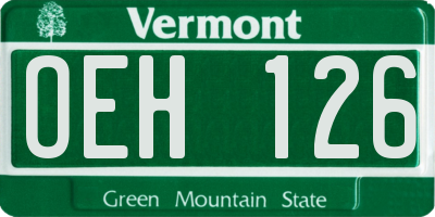 VT license plate OEH126