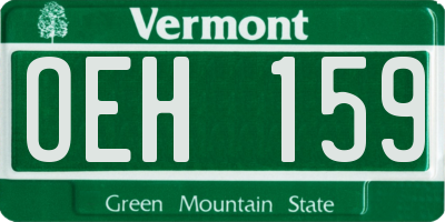 VT license plate OEH159