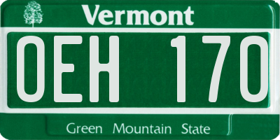 VT license plate OEH170