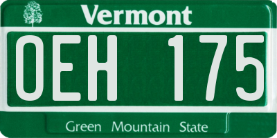 VT license plate OEH175
