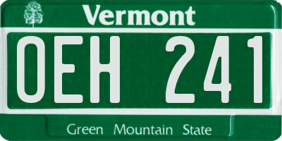 VT license plate OEH241
