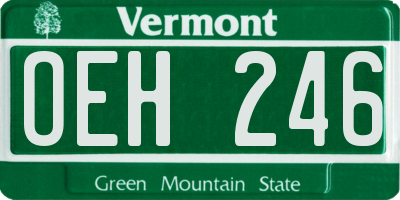 VT license plate OEH246