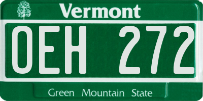 VT license plate OEH272