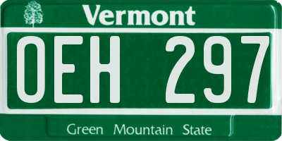 VT license plate OEH297