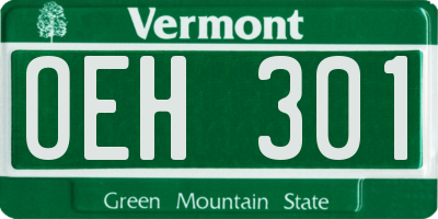 VT license plate OEH301