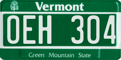 VT license plate OEH304