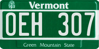 VT license plate OEH307