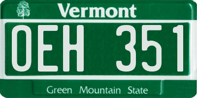 VT license plate OEH351