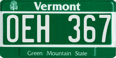 VT license plate OEH367