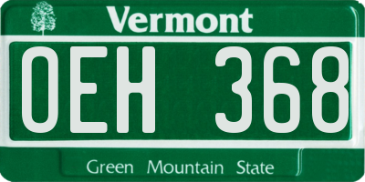 VT license plate OEH368