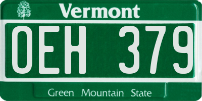 VT license plate OEH379
