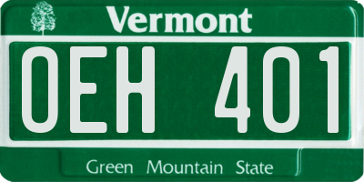VT license plate OEH401