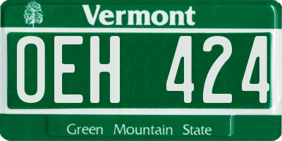 VT license plate OEH424