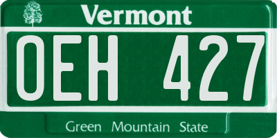 VT license plate OEH427