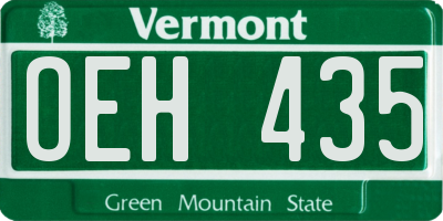 VT license plate OEH435