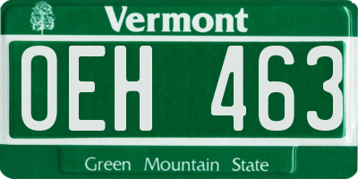 VT license plate OEH463