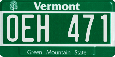 VT license plate OEH471
