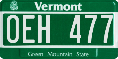 VT license plate OEH477