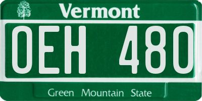 VT license plate OEH480