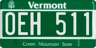 VT license plate OEH511