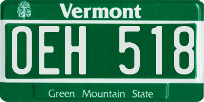 VT license plate OEH518