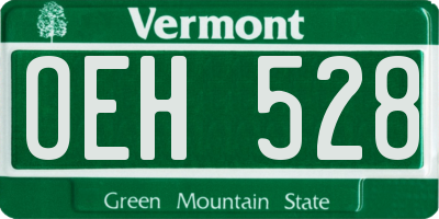 VT license plate OEH528