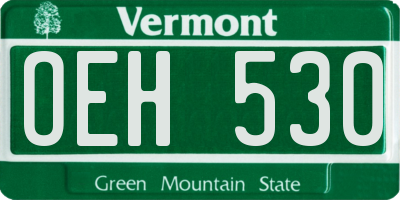 VT license plate OEH530