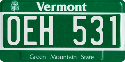 VT license plate OEH531