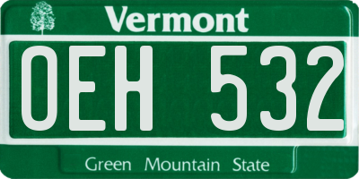 VT license plate OEH532