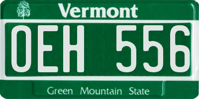 VT license plate OEH556