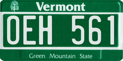 VT license plate OEH561