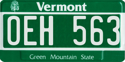 VT license plate OEH563