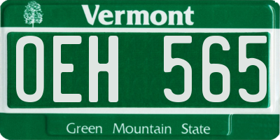 VT license plate OEH565