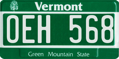 VT license plate OEH568