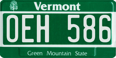 VT license plate OEH586