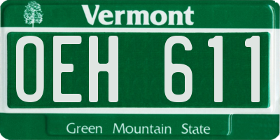 VT license plate OEH611