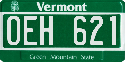 VT license plate OEH621
