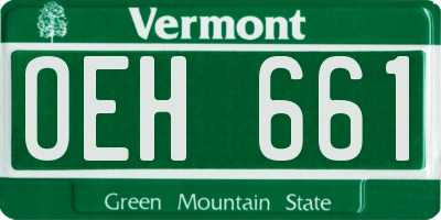 VT license plate OEH661