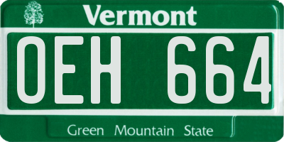 VT license plate OEH664