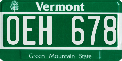 VT license plate OEH678
