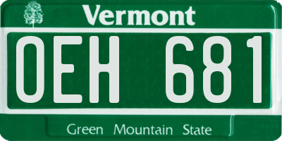 VT license plate OEH681