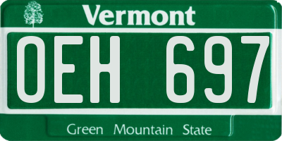 VT license plate OEH697