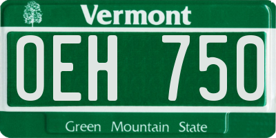 VT license plate OEH750