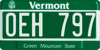 VT license plate OEH797