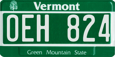 VT license plate OEH824