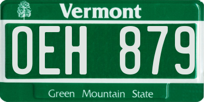 VT license plate OEH879