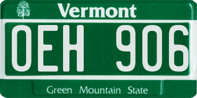 VT license plate OEH906