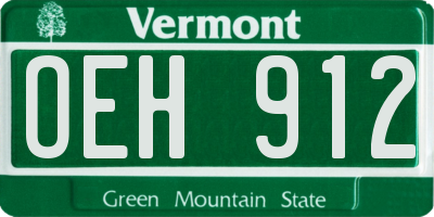 VT license plate OEH912