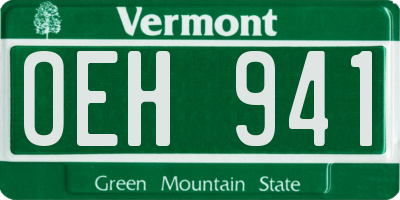 VT license plate OEH941